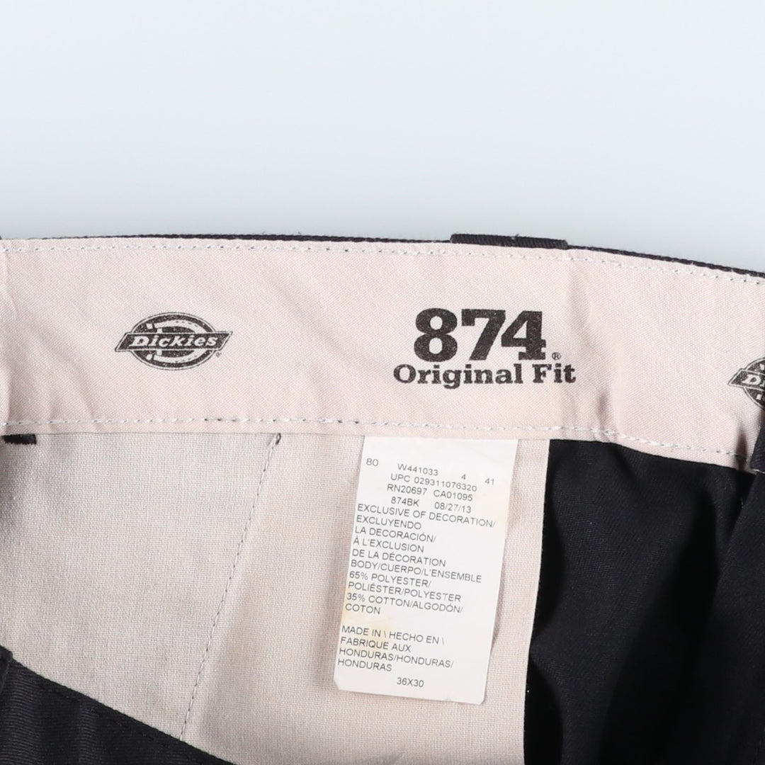 Dickies 874 Original Fit Work Pants for Men, W36 polyester black type Vintage Second Hand