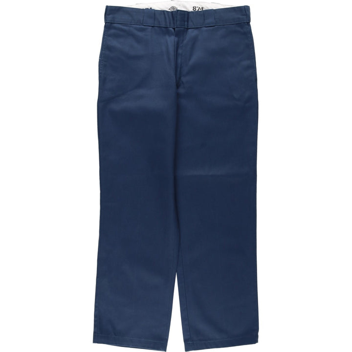 Dickies 874 Original Fit Work Pants, Men's, Size W34 polyester navy blue type Vintage Second Hand
