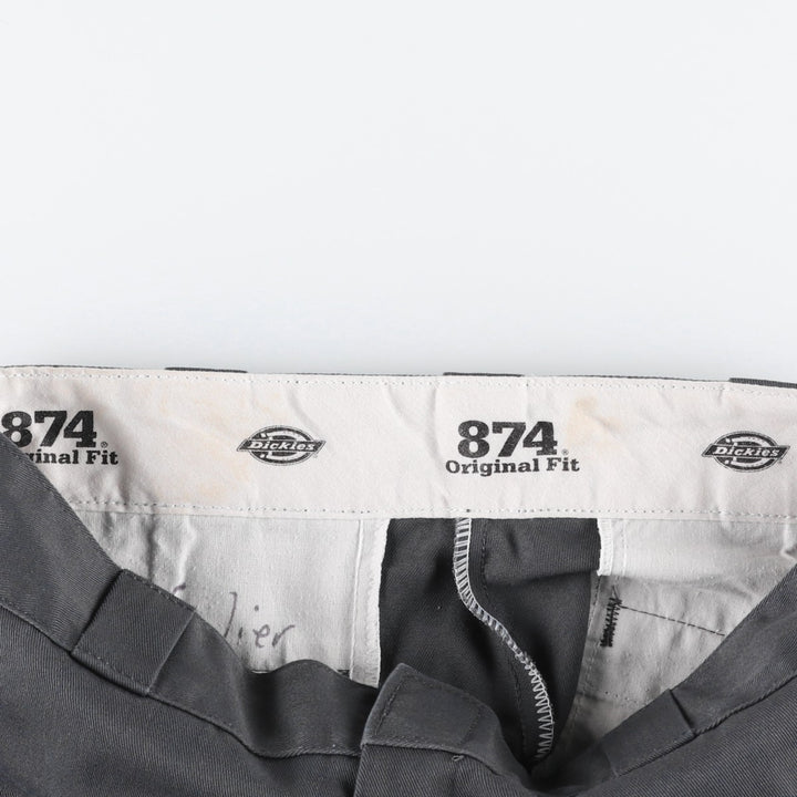 Dickies 874 Original Fit Men's W32 equivalent polyester gray type Vintage Second Hand