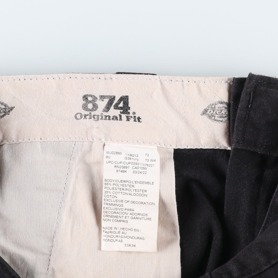 Dickies 874 Original Fit Work Pants for Men, W32 equivalent polyester black type Vintage Second Hand