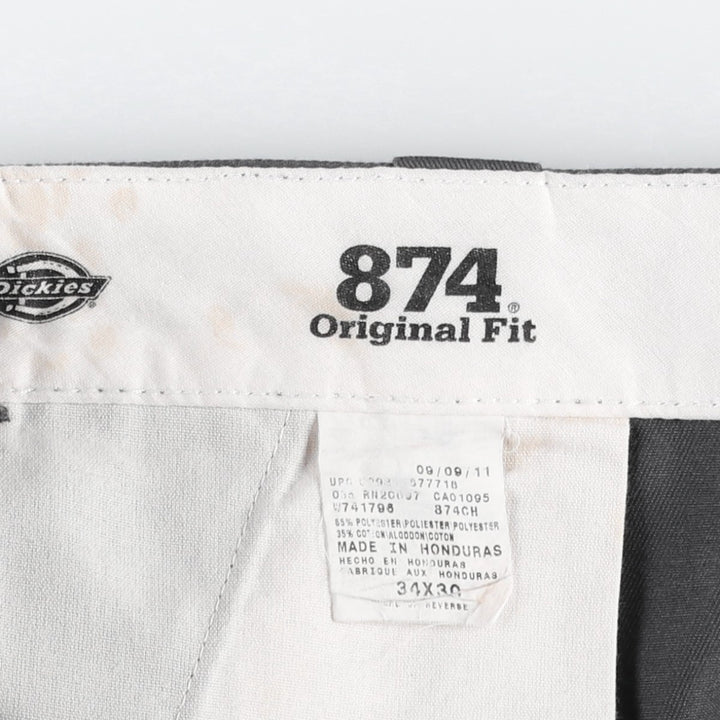 Dickies 874 Original Fit Work Pants, Men's, Size W35 polyester gray type Vintage Second Hand