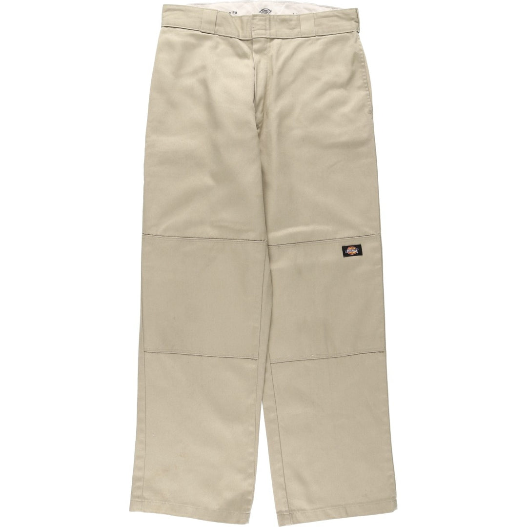 Dickies Loose Fit Double Knee Work Pants Men's W33 polyester Beige type Vintage Second Hand