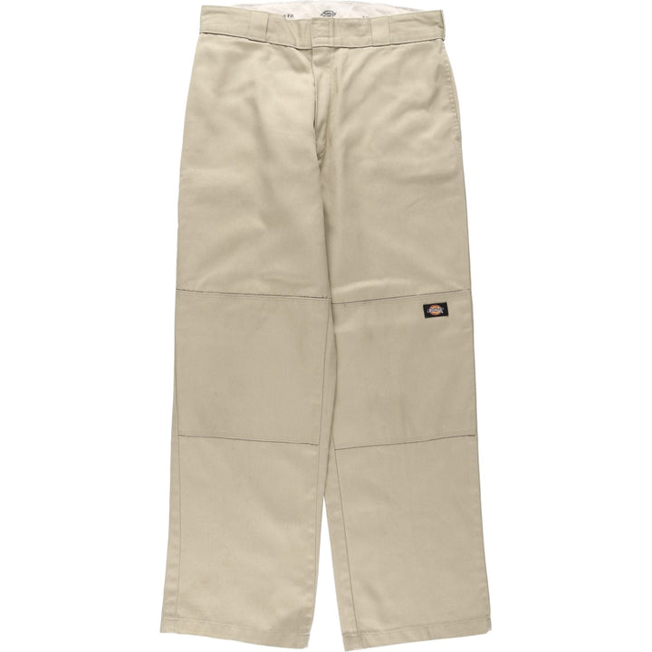 Dickies Loose Fit Double Knee Work Pants Men's W33 polyester Beige type Vintage Second Hand