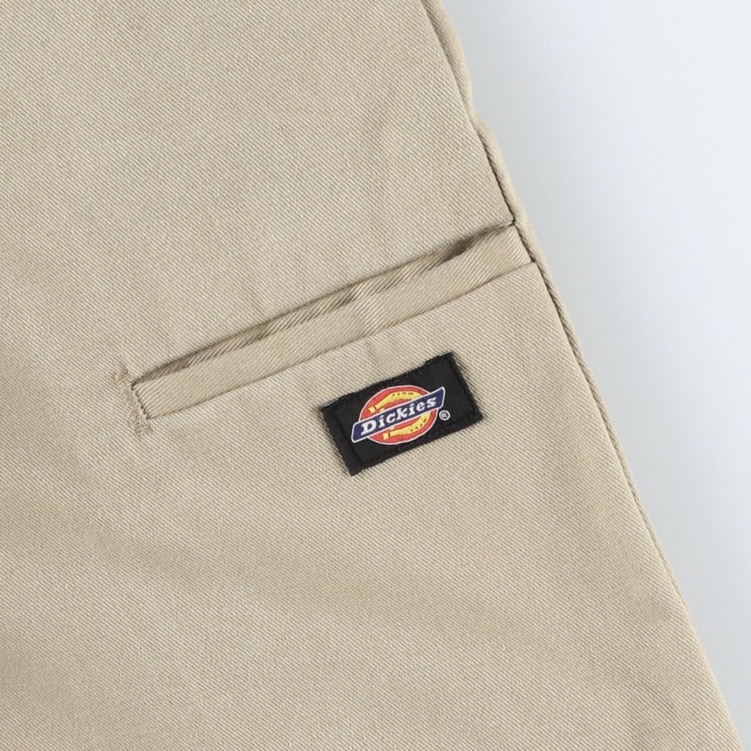 Dickies Loose Fit Double Knee Work Pants Men's W33 polyester Beige type Vintage Second Hand