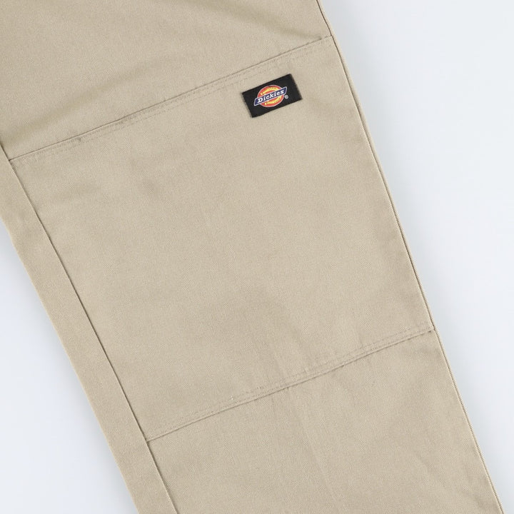 Dickies Loose Fit Double Knee Work Pants Men's W33 polyester Beige type Vintage Second Hand
