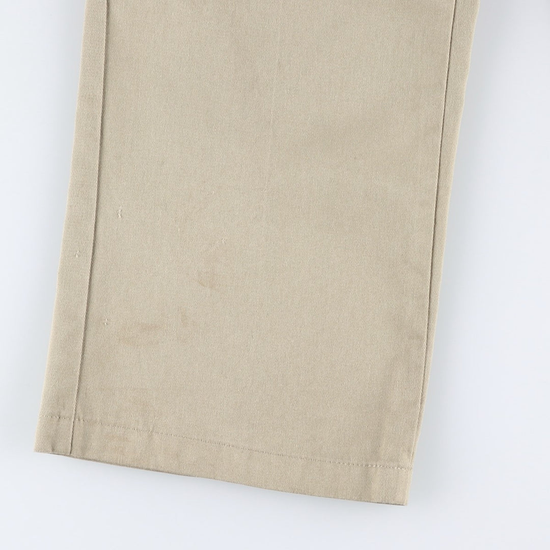 Dickies Loose Fit Double Knee Work Pants Men's W33 polyester Beige type Vintage Second Hand