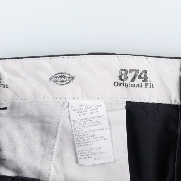 Dickies 874 Original Fit Work Pants for Men, W36 polyester Charcoal Vintage Second Hand