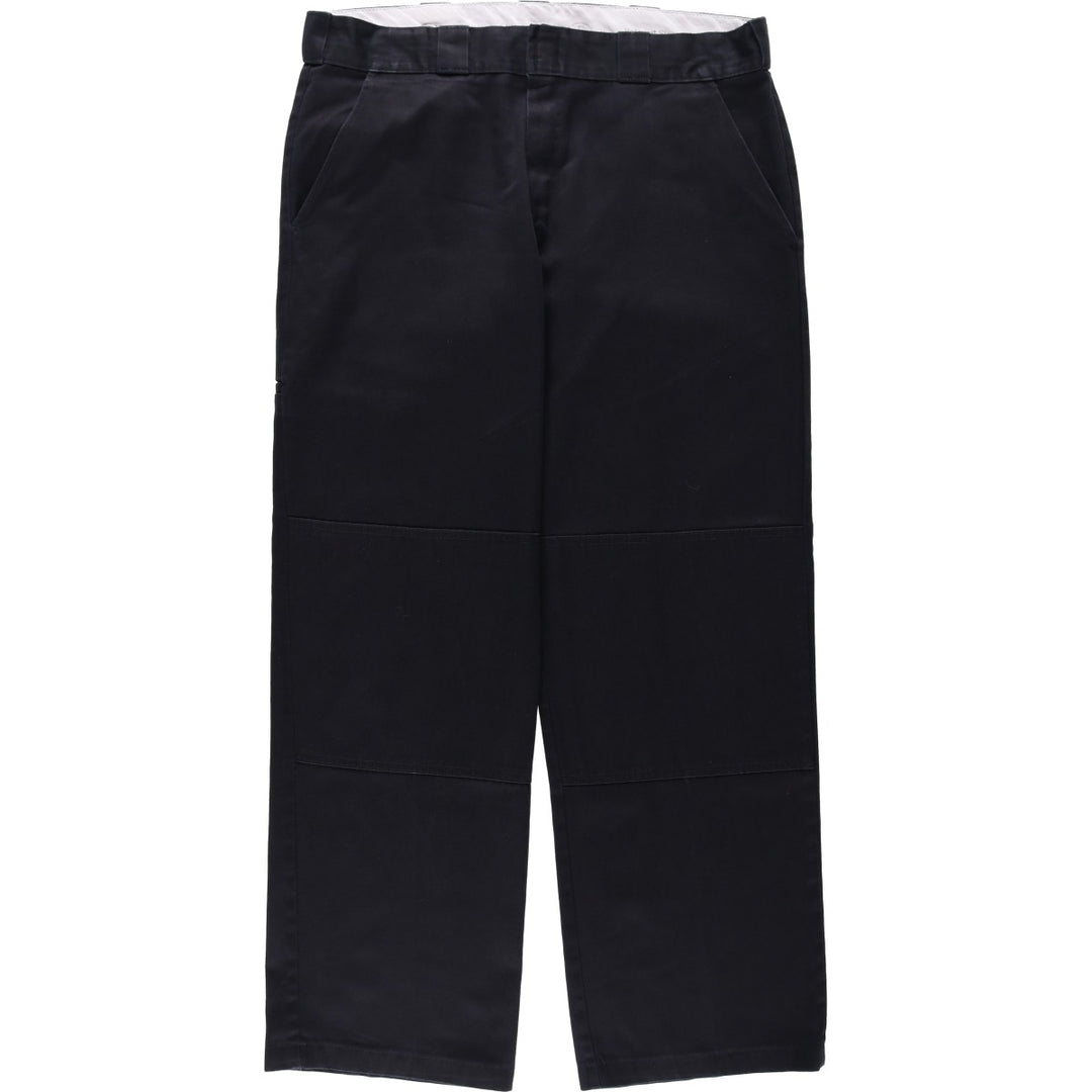Dickies Relaxed Straight Double Knee Work Pants, Men's Size W37 (approx.) polyester black type Vintage Second Hand
