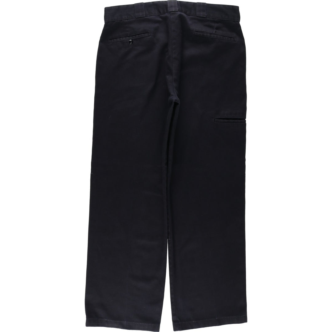 Dickies Relaxed Straight Double Knee Work Pants, Men's Size W37 (approx.) polyester black type Vintage Second Hand