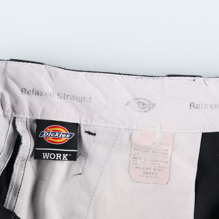 Dickies Relaxed Straight Double Knee Work Pants, Men's Size W37 (approx.) polyester black type Vintage Second Hand
