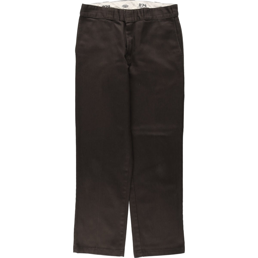 Dickies 874 Original Fit Work Pants, Men's, Size W34 polyester brown type Vintage Second Hand