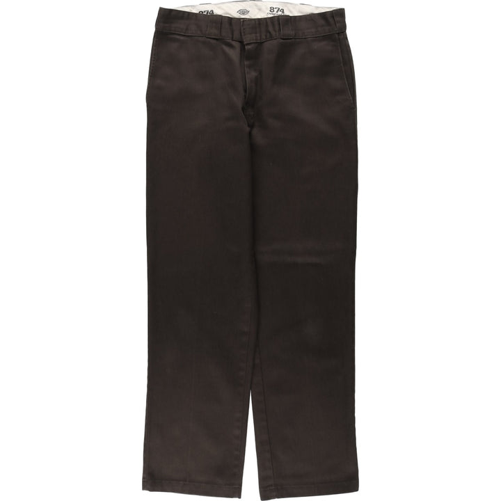 Dickies 874 Original Fit Work Pants, Men's, Size W34 polyester brown type Vintage Second Hand
