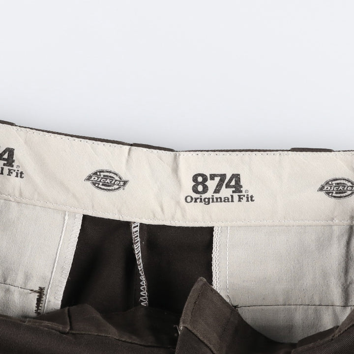 Dickies 874 Original Fit Work Pants, Men's, Size W34 polyester brown type Vintage Second Hand