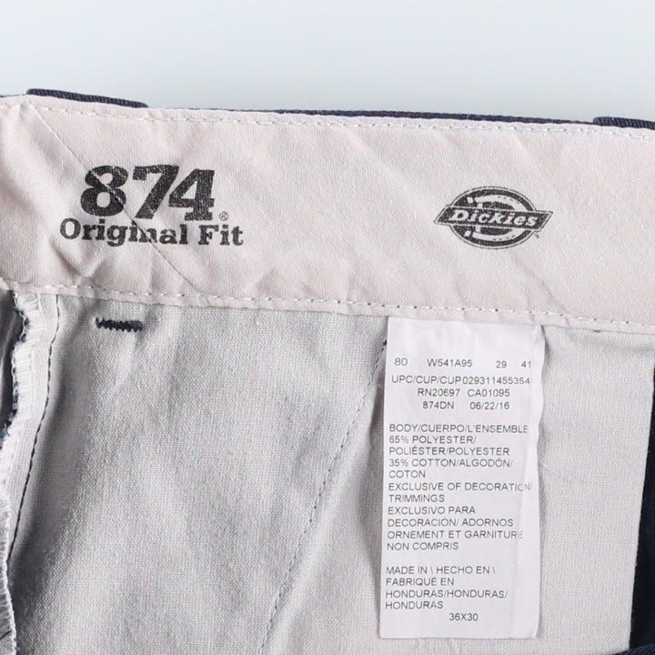 Dickies 874 Original Fit Work Pants, Men's, Size W35 polyester navy blue type Vintage Second Hand