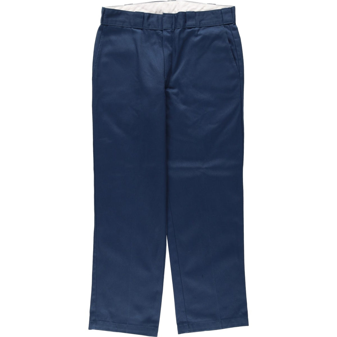 Dickies Men's Work Pants, Size W35 polyester navy blue type Vintage Second Hand