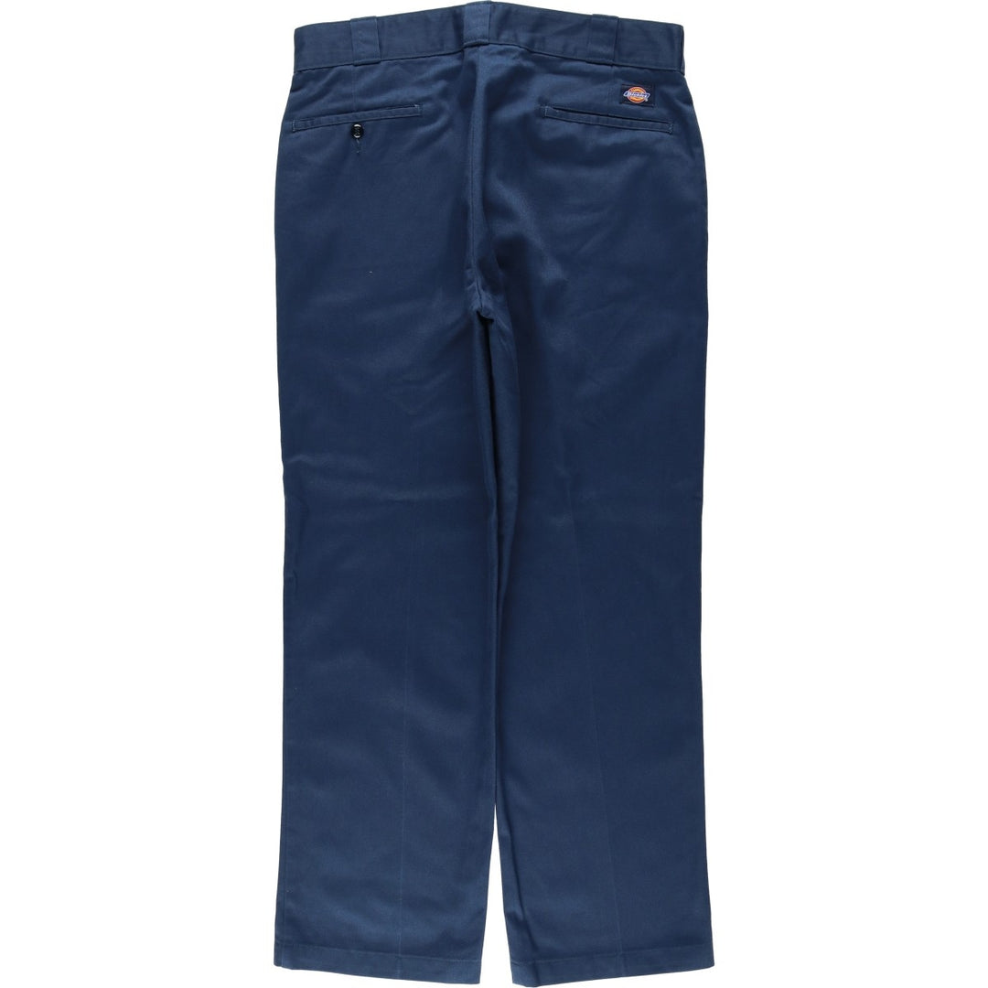 Dickies Men's Work Pants, Size W35 polyester navy blue type Vintage Second Hand
