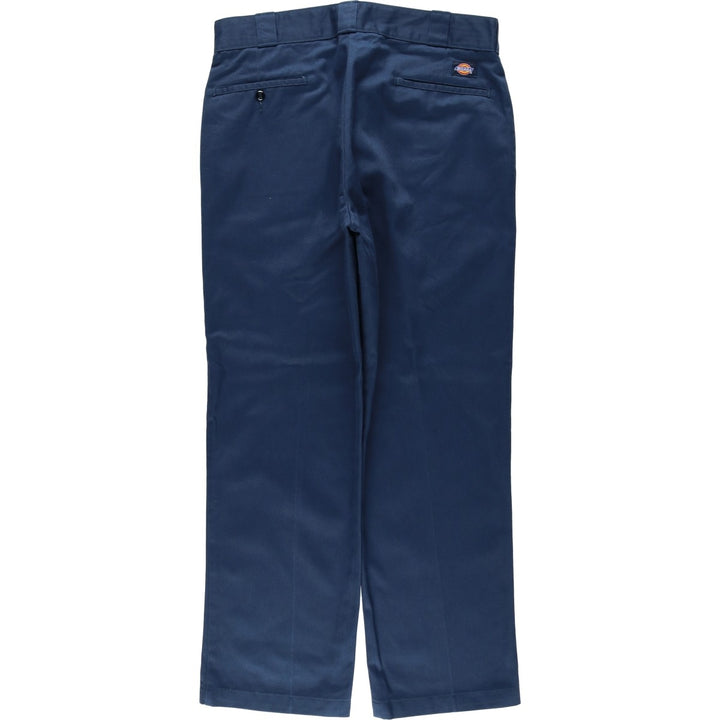 Dickies Men's Work Pants, Size W35 polyester navy blue type Vintage Second Hand