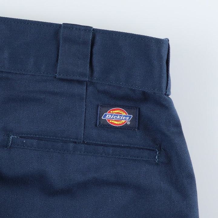 Dickies Men's Work Pants, Size W35 polyester navy blue type Vintage Second Hand