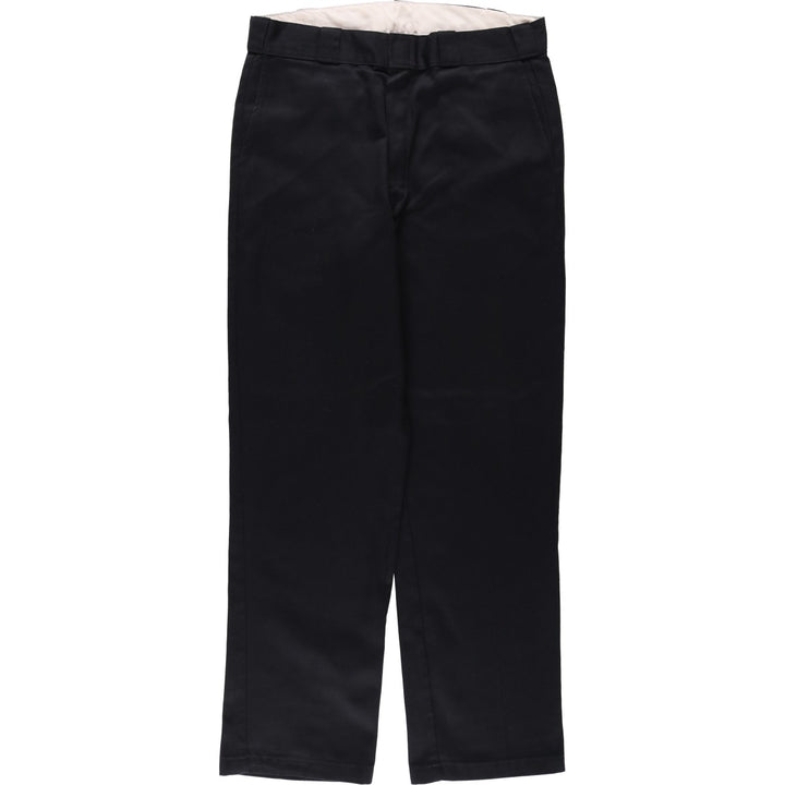 Dickies Men's Work Pants, Size W35 polyester black type Vintage Second Hand