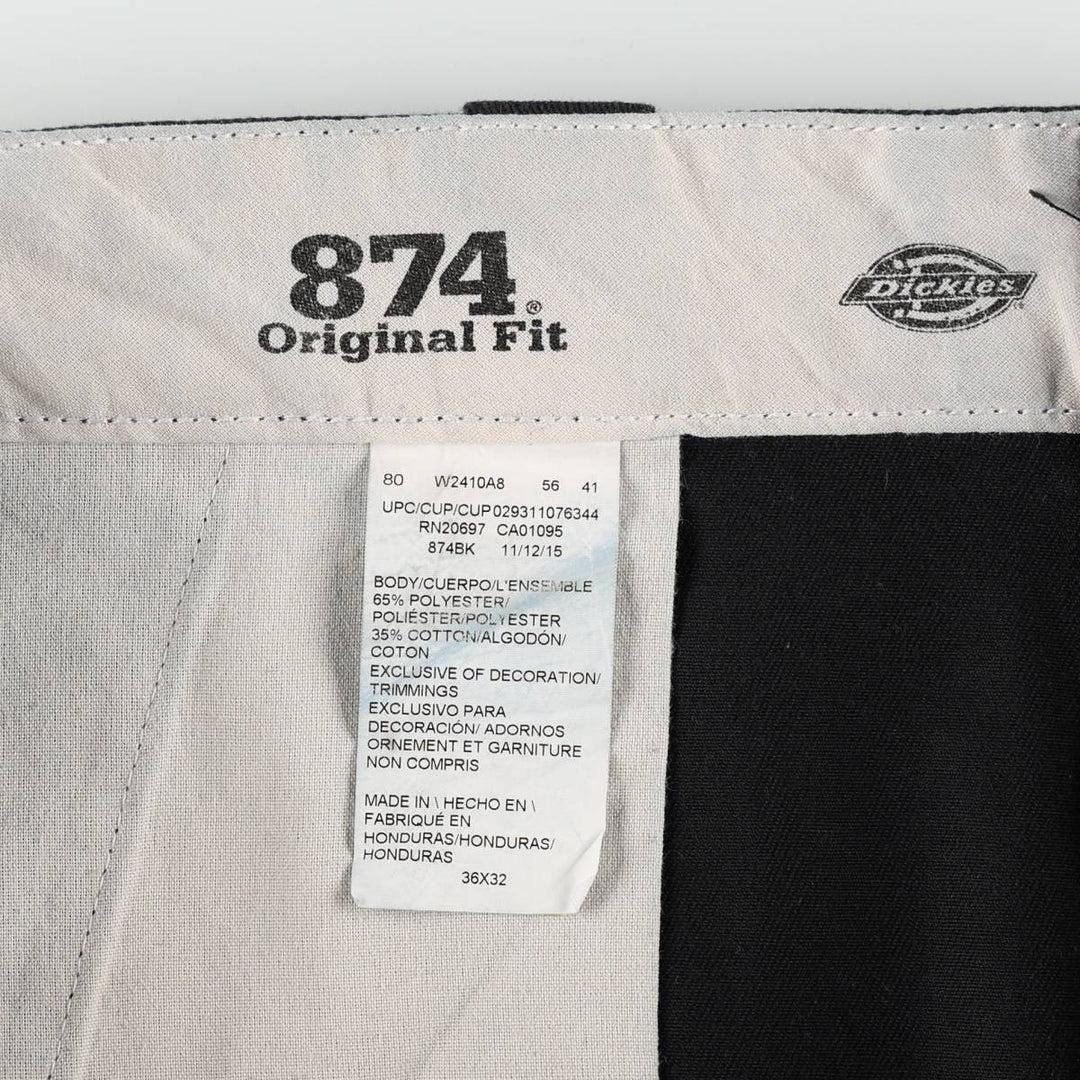 Dickies 874 Original Fit Work Pants for Men, W36 polyester black type Vintage Second Hand