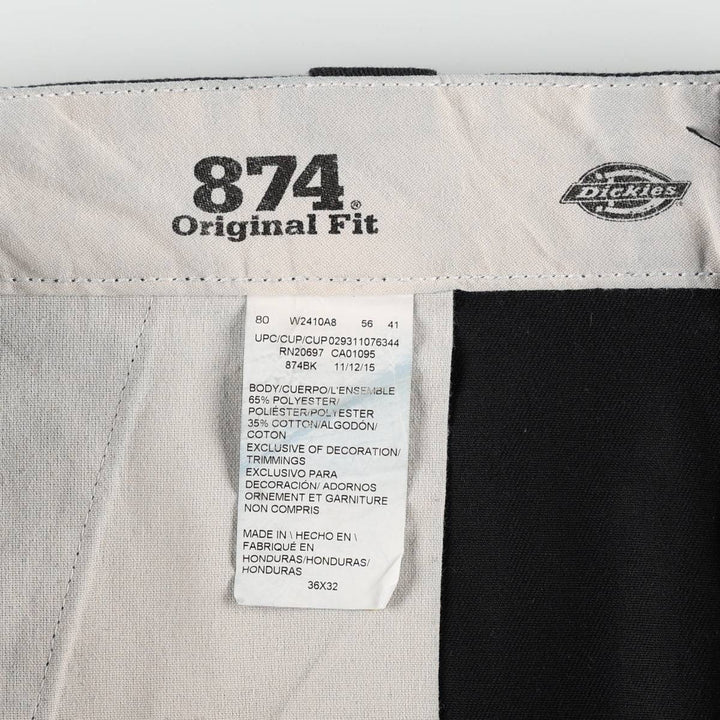 Dickies 874 Original Fit Work Pants for Men, W36 polyester black type Vintage Second Hand