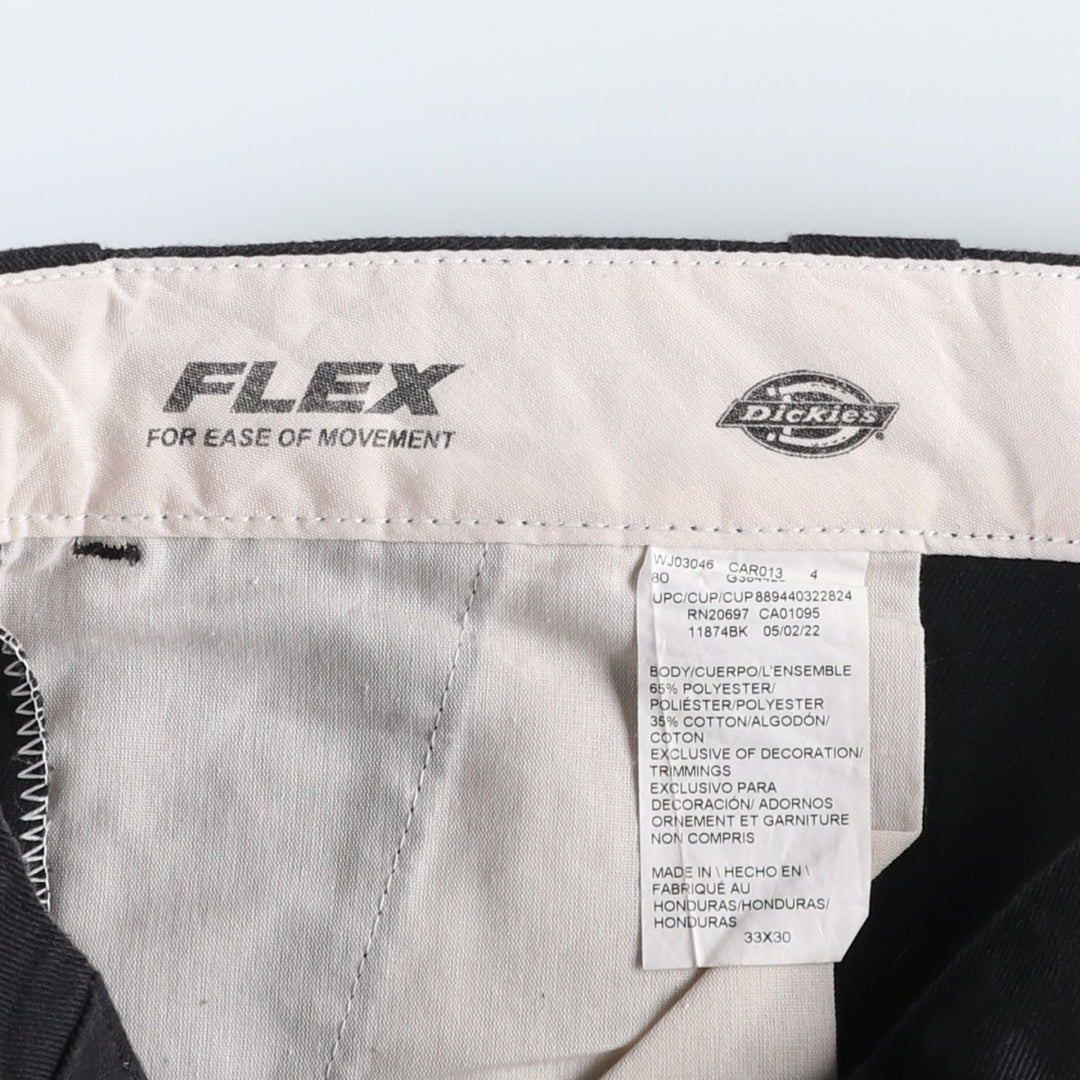 Dickies 874 FLEX ORIGINAL FIT Work Pants, Men's, Size 34 (approx.) polyester black type Vintage Second Hand