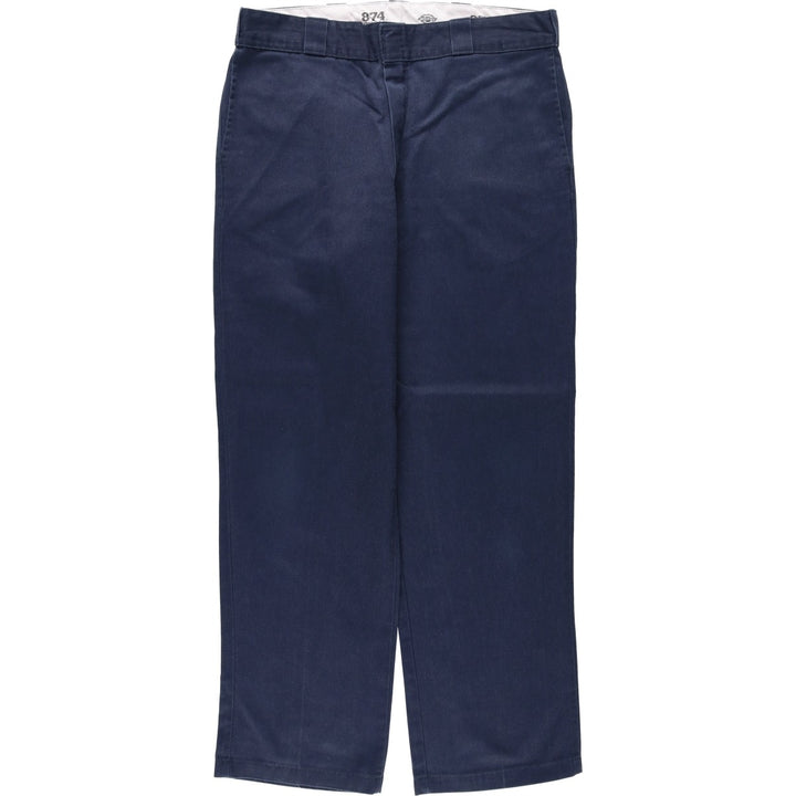 Dickies 874 Original Fit Work Pants for Men, W36 polyester navy blue type Vintage Second Hand