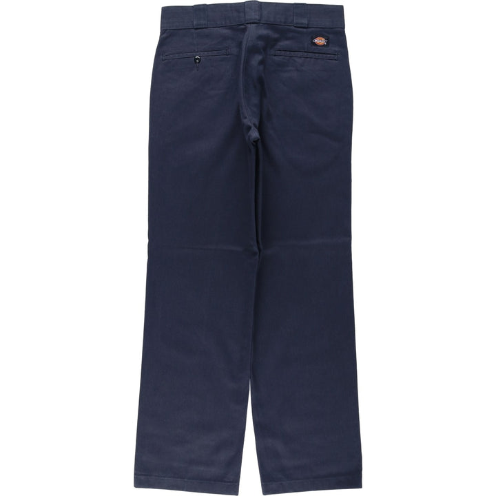 Dickies Work Pants Men's W33 polyester navy blue type Vintage Second Hand