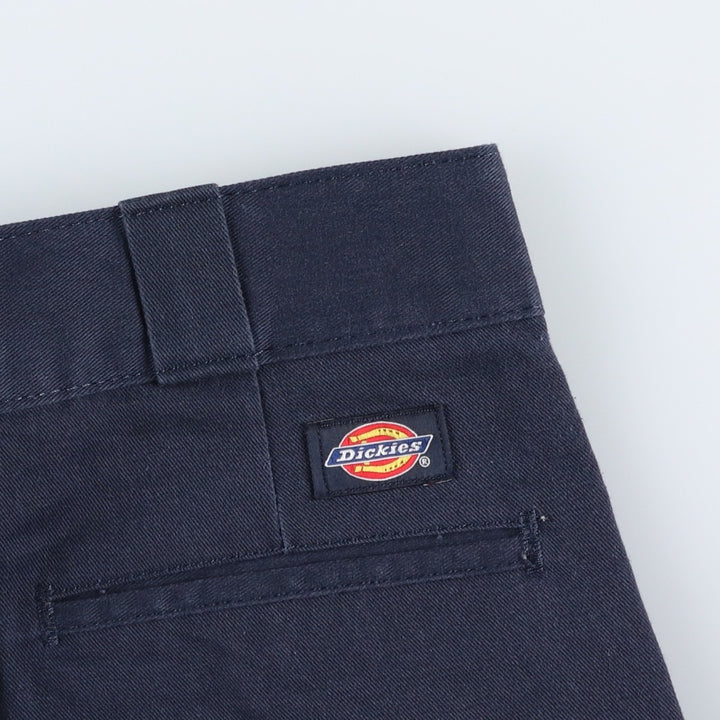 Dickies Work Pants Men's W33 polyester navy blue type Vintage Second Hand