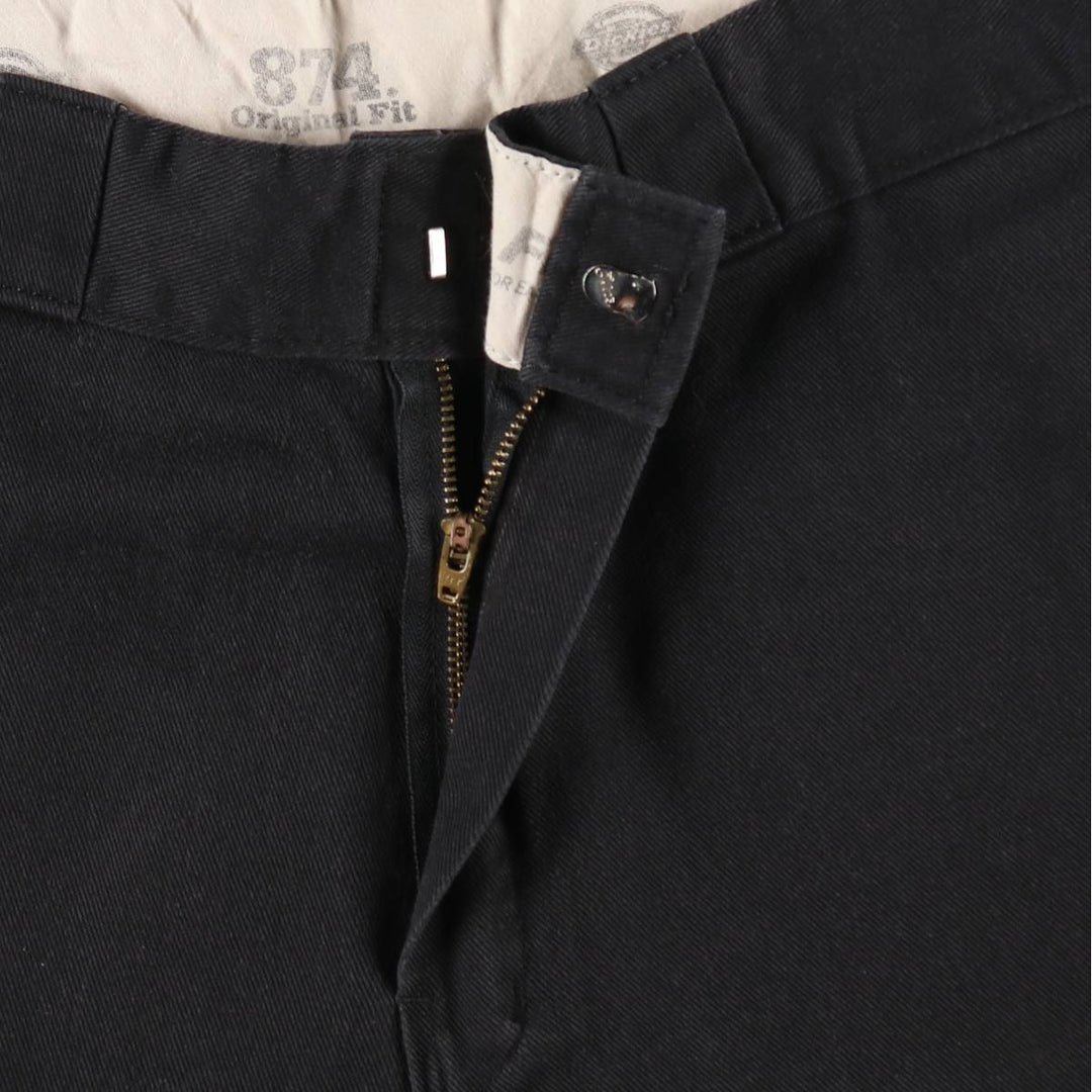Dickies 874 FLEX ORIGINAL FIT Work Pants, Men's, Size 34 (approx.) polyester black type Vintage Second Hand
