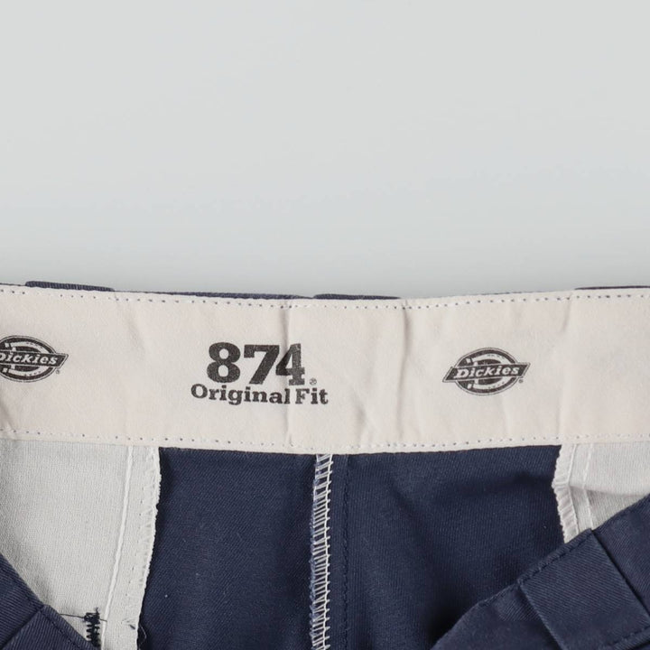 Dickies 874 Original Fit Work Pants for Men, W36 polyester Navy blue Vintage Second Hand
