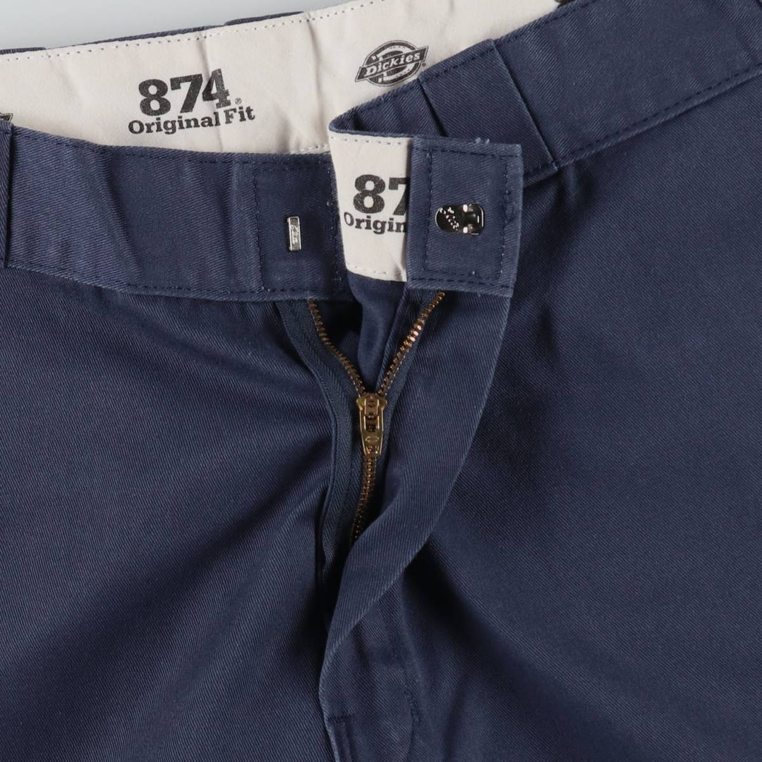 Dickies 874 Original Fit Work Pants for Men, W36 polyester Navy blue Vintage Second Hand