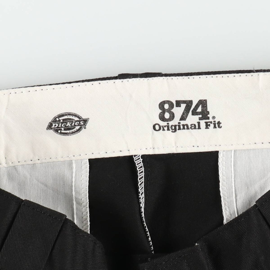 Dickies 874 Original Fit Work Pants, Men's, Size W34 polyester black type Vintage Second Hand