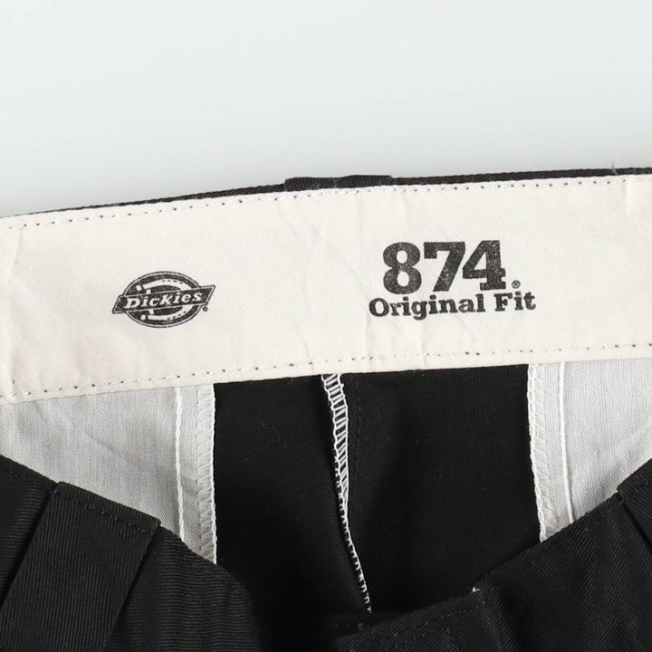 Dickies 874 Original Fit Work Pants, Men's, Size W34 polyester black type Vintage Second Hand