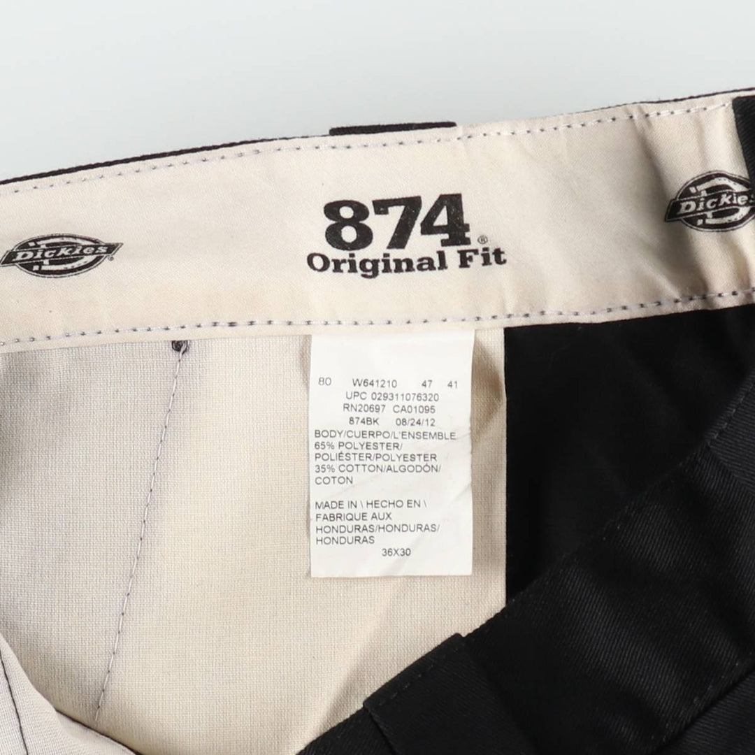 Dickies 874 Original Fit Work Pants for Men, W37 polyester black type Vintage Second Hand