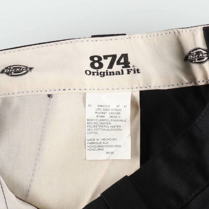 Dickies 874 Original Fit Work Pants for Men, W37 polyester black type Vintage Second Hand