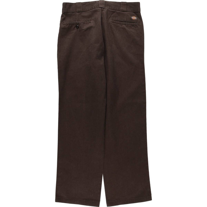 Dickies 874 Original Fit Work Pants, Men's, Size W34 polyester dark chocolate Vintage Second Hand