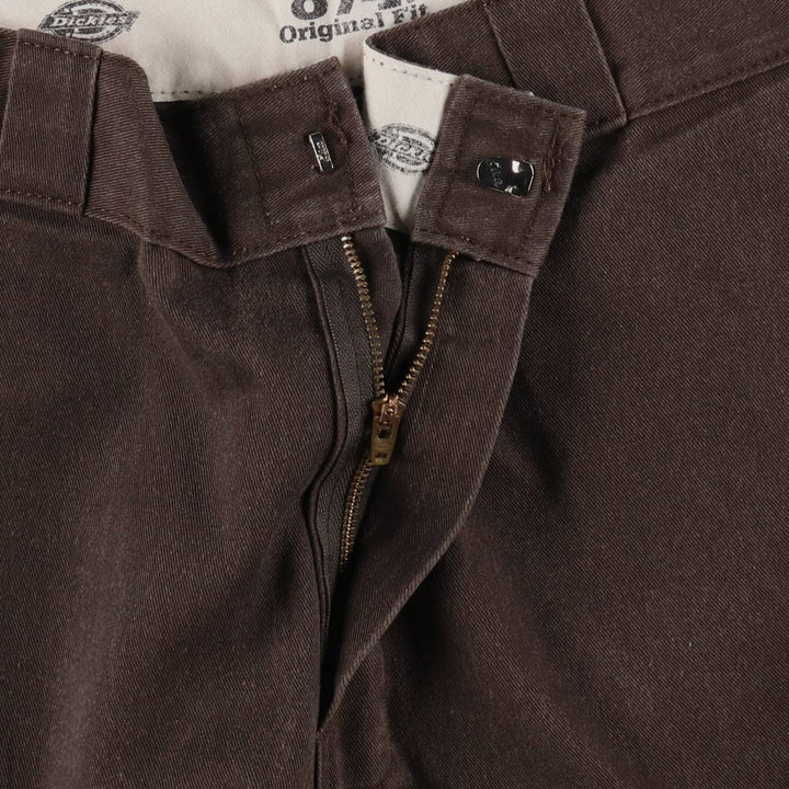 Dickies 874 Original Fit Work Pants, Men's, Size W34 polyester dark chocolate Vintage Second Hand