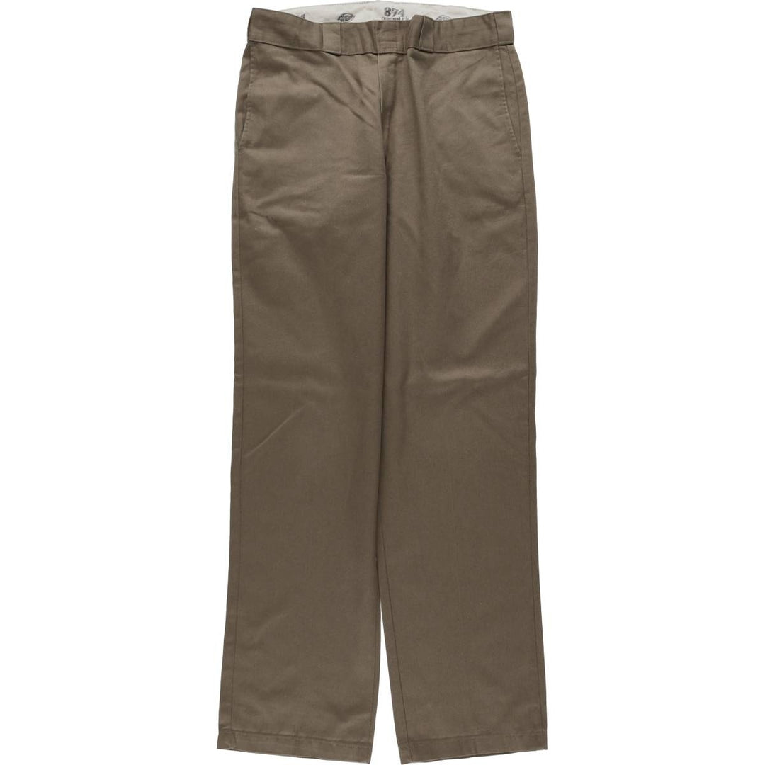 Dickies 874 Original Fit Work Pants, Men's, Size W34 unclear chocolate Vintage Second Hand