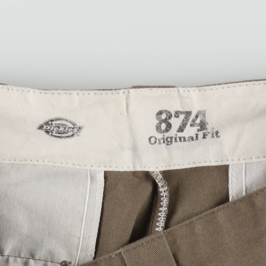 Dickies 874 Original Fit Work Pants, Men's, Size W34 unclear chocolate Vintage Second Hand