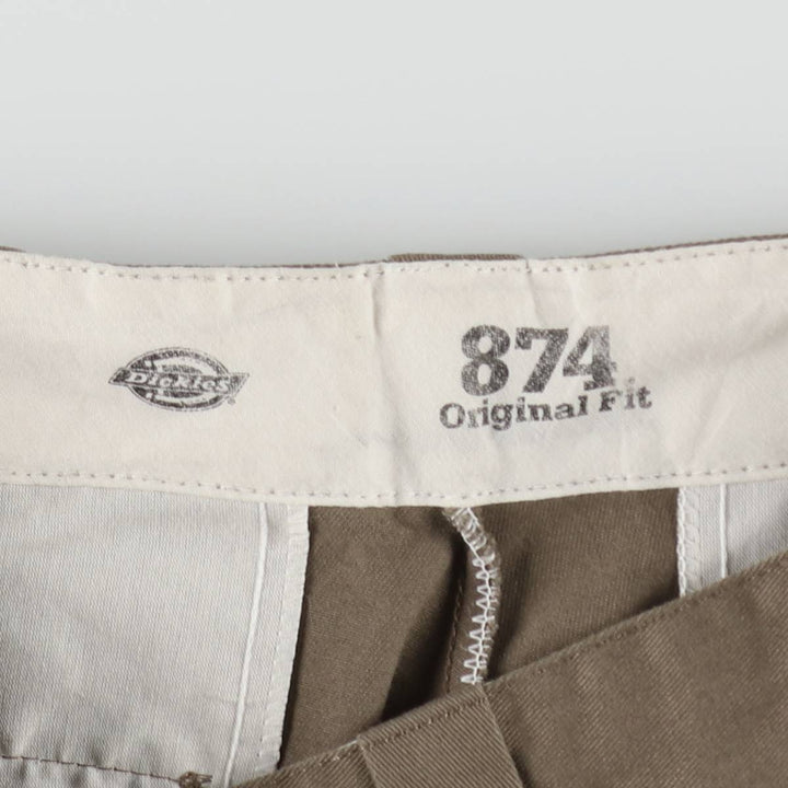 Dickies 874 Original Fit Work Pants, Men's, Size W34 unclear chocolate Vintage Second Hand