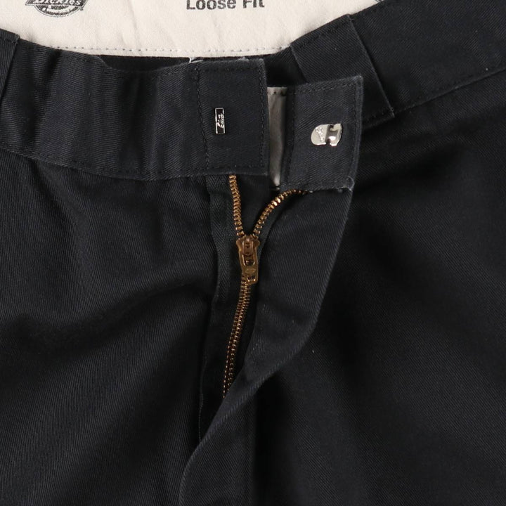 Dickies Loose Fit Work Pants, Men's, Size W37 polyester black type Vintage Second Hand