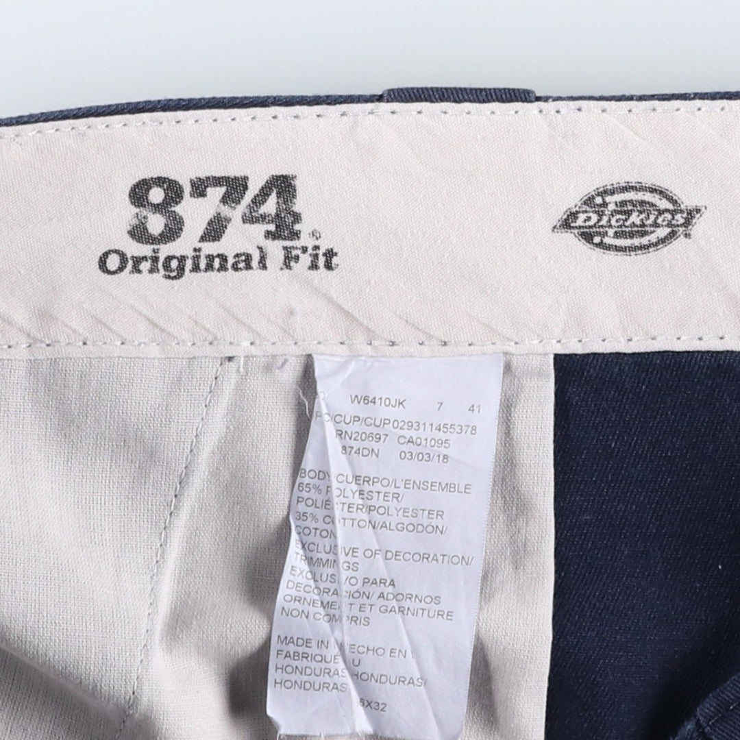 Dickies 874 Original Fit Men's W36 equivalent polyester navy blue type Vintage Second Hand