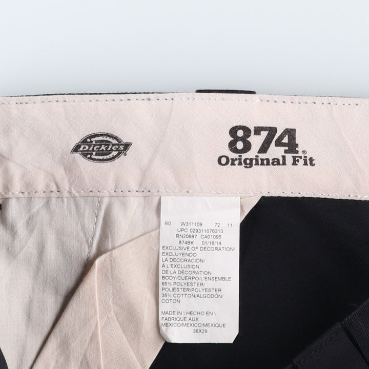Dickies 874 Original Fit Work Pants for Men, W36 polyester black type Vintage Second Hand