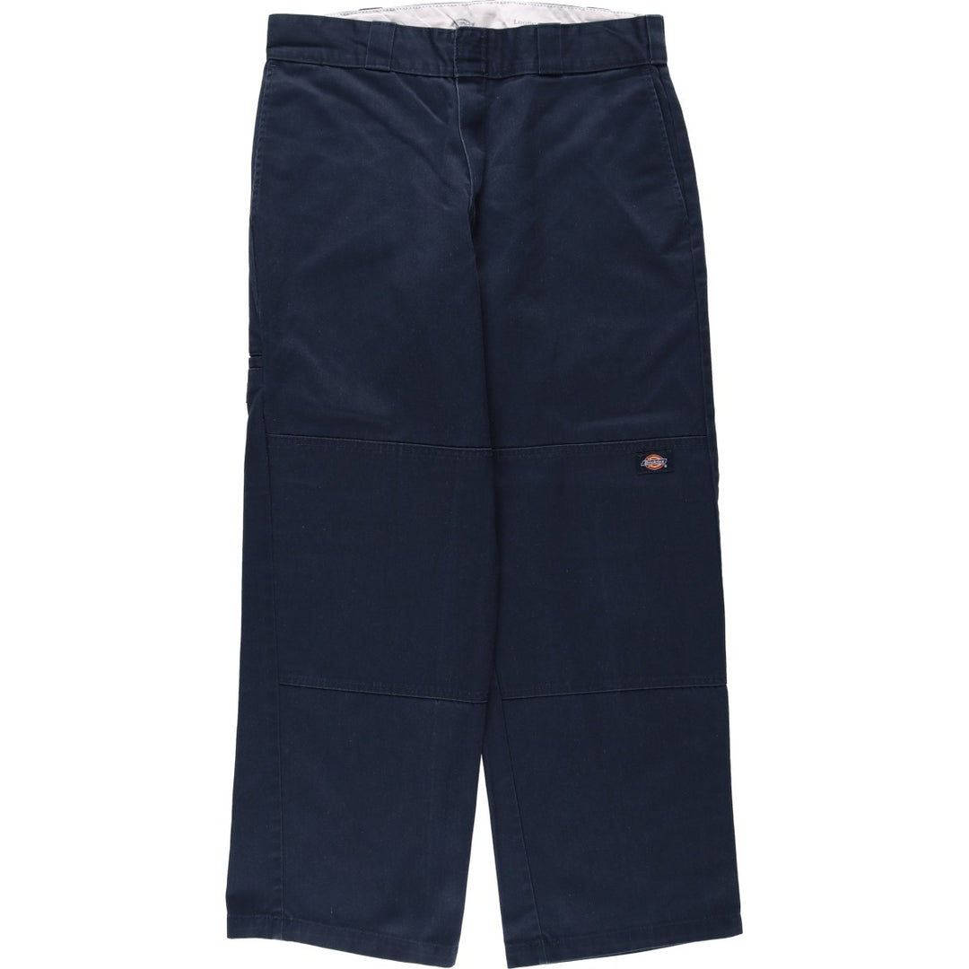 Dickies Loose Fit Double Knee Work Pants Men's W33 polyester navy blue type Vintage Second Hand