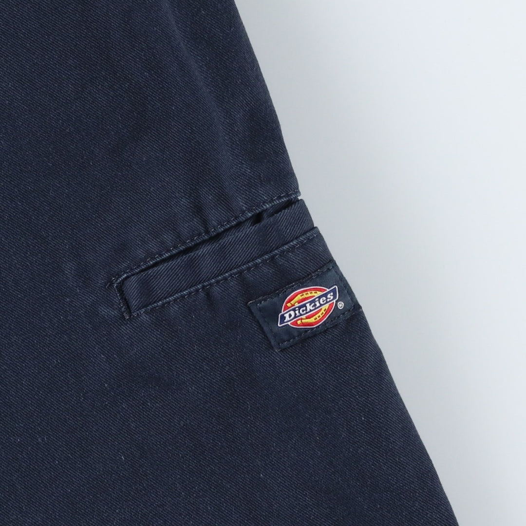 Dickies Loose Fit Double Knee Work Pants Men's W33 polyester navy blue type Vintage Second Hand