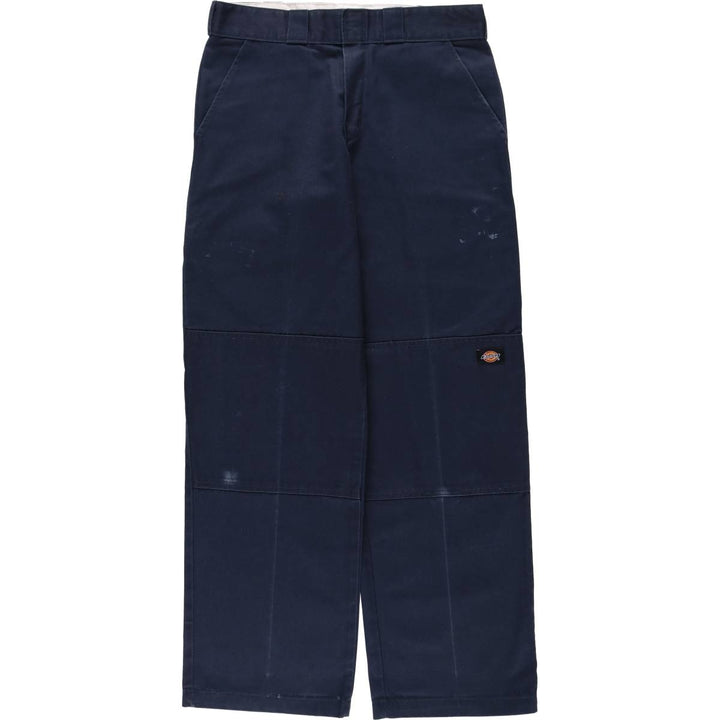 Dickies Relaxed Straight Double Knee Work Pants, Men's Size W32 (approx.) polyester navy blue type Vintage Second Hand