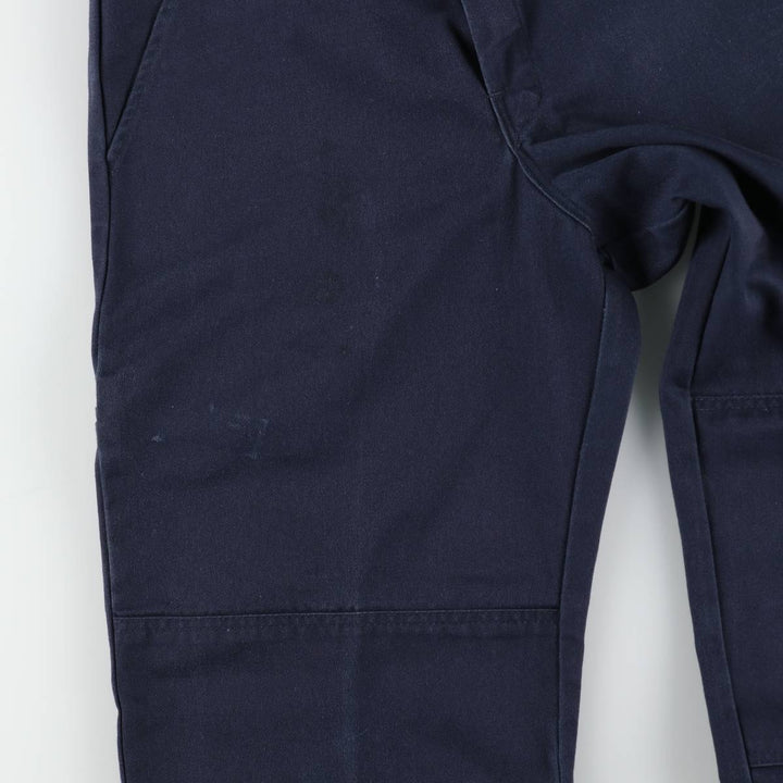 Dickies Relaxed Straight Double Knee Work Pants, Men's Size W32 (approx.) polyester navy blue type Vintage Second Hand