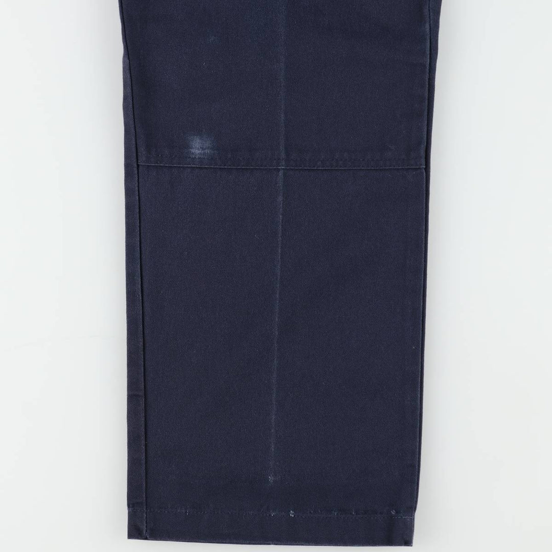 Dickies Relaxed Straight Double Knee Work Pants, Men's Size W32 (approx.) polyester navy blue type Vintage Second Hand