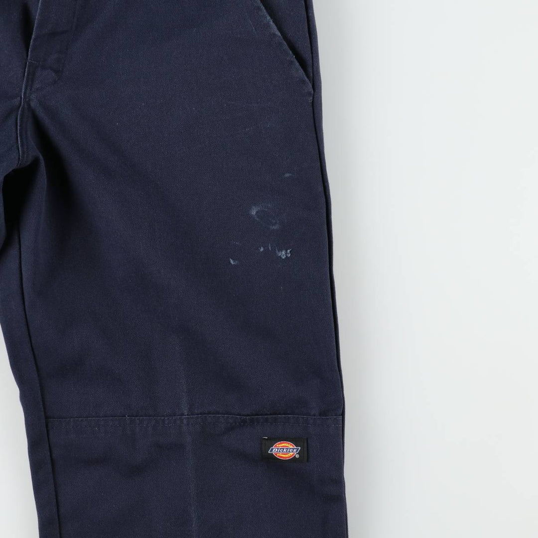 Dickies Relaxed Straight Double Knee Work Pants, Men's Size W32 (approx.) polyester navy blue type Vintage Second Hand